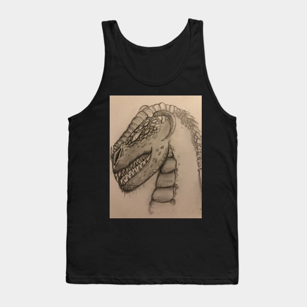 Dragon Head Tank Top by DarkAngel1200